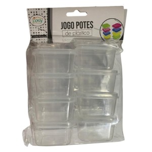 JOGO C/ 8 POTES DE PLASTICO 55ML UN. FU XING