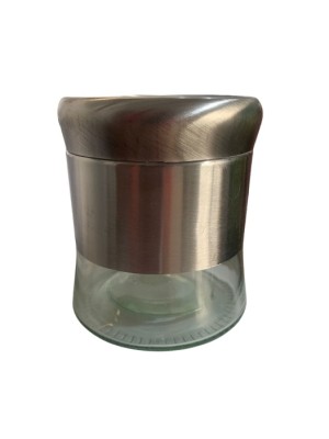 POTE HERMETICO DE VIDRO E INOX 9X10,5CM 390ML UN. FU XING