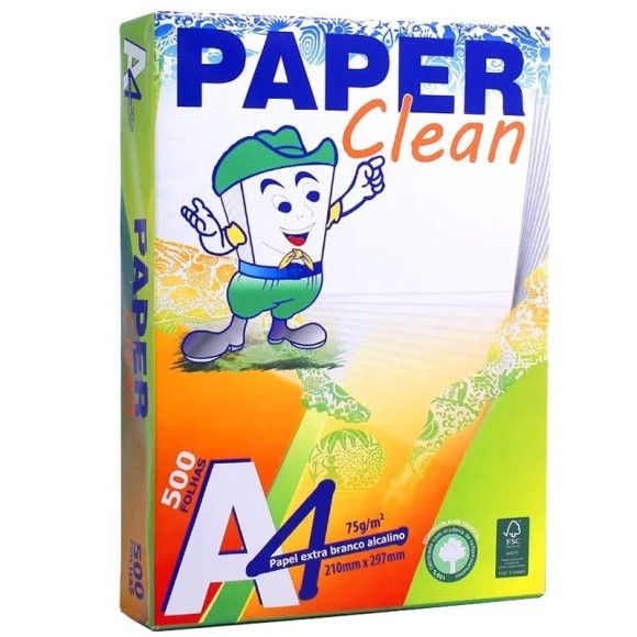 PAPEL A4 PCT C/500 FOLHAS PAPER CLEAN