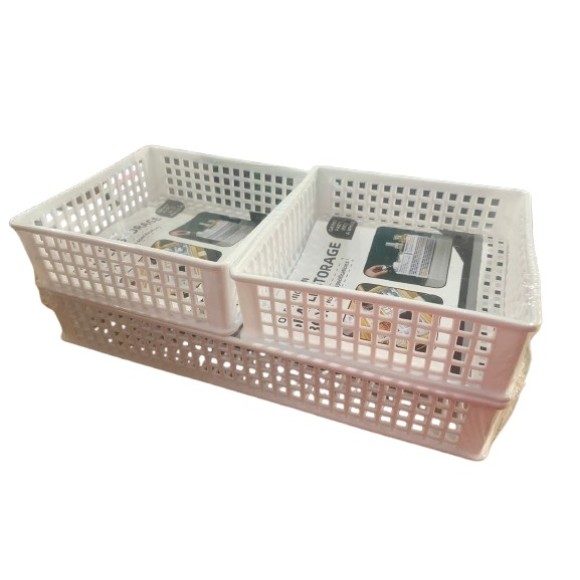 CESTO ORGANIZADOR MULTIUSO 3PCS 24X12X4,4CM UN. TOP RIO