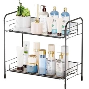 ORGANIZADOR COSMETICO 2 PRATELEIRAS ARAMADO 36X17.5X32.5CM UN. TOP RIO