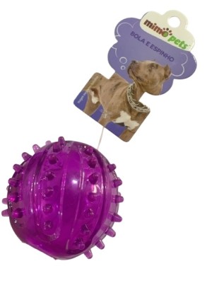 MORDEDOR BOLA 6.5CM PARA PET S/ GUIZO E C/ ESPINHOS UN. INGA