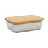 POTE DE VIDRO 1L RETANGULAR COM TAMPA ESTILO BAMBU UN. INGA