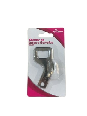 ABRIDOR DE LATAS E GARRAFAS SILVER UN. INGA
