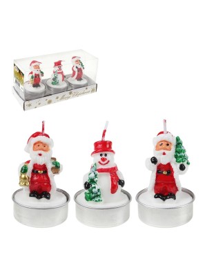 VELA 3D NOEL/BONECO C/3PCS UN. ZEIN