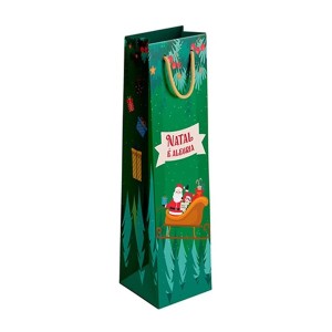 SACOLA DE PRESENTE NATALINA 12X36X8,5CM UN. MULTIART