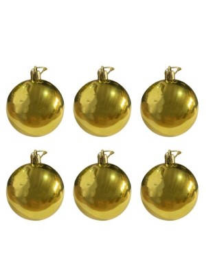 DECORACAO PARA NATAL BOLA PLASTICA 7CM PCT COM 6 UNID CORES SORTIDAS - TOP IMPORTADORA