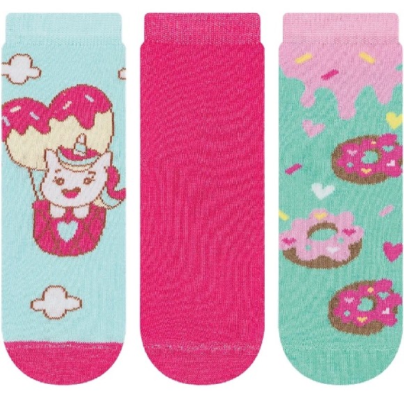 MEIA SOQUETE INFANTIL 3PARES 23-26 UN. CIA DA MEIA