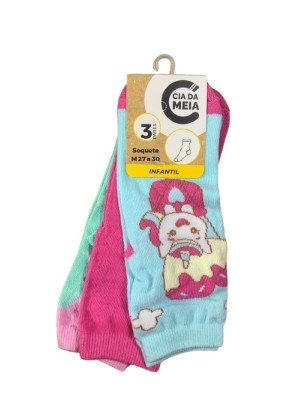 MEIA SOQUETE INFANTIL 3PARES 27-30 UN. CIA DA MEIA