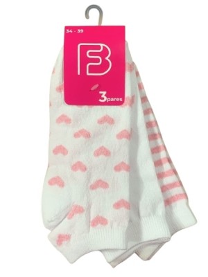 MEIA CANO CURTO FEM 3PARES 34-39 UN. CIA DA MEIA