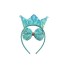 TIARA INFANTIL COROA AZUL KIT C/ 2 PCS UN. GM GOLD