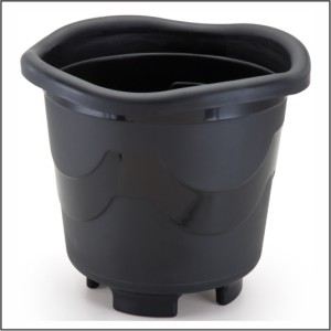 VASO REDONDO PRETO EXTRA GRANDE 26L 40X50CM UN.