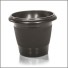 VASO REDONDO PRETO 3,8LTS DE PLAST. UN.