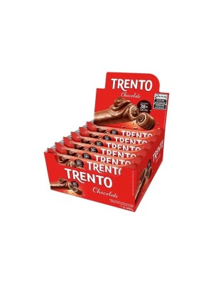 Chocolate Wafer Trento Sabor Chocolate 464g - 16un com 29G Cada