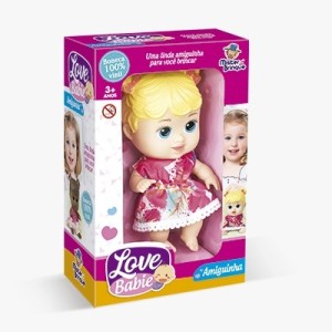BONECA LOVE BABIE AMIGUINHAS LOIRA 15X8,5X24CM UN. MISTER BRINQUE