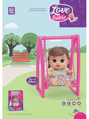 BONECA LOVE BABIE BALANCINHO 22CM UN. MISTER BRINQUE