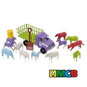 TURMA DO ZOOLOGICO COM CARRO KIT C/15PCS UN. MCB