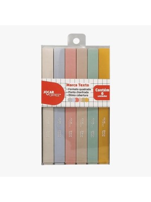 MARCA TEXTO KIT C/6 CORES UND.