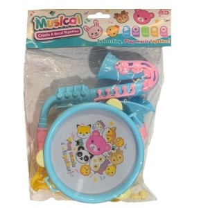 BRINQUEDO BANDINHA KIT INSTRUMENTAL MUSICAL 5PCS UN. HL IMPORTS