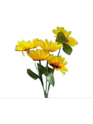 FLOR ARTIFICIAL MARGARIDA X5 GALHOS 30CM UN. CIA FLOR