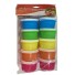 POTE PLASTICO 6X4CM KIT C/10PCS COM TAMPA CORES SORTIDAS UN. TOP IMPORTADORA