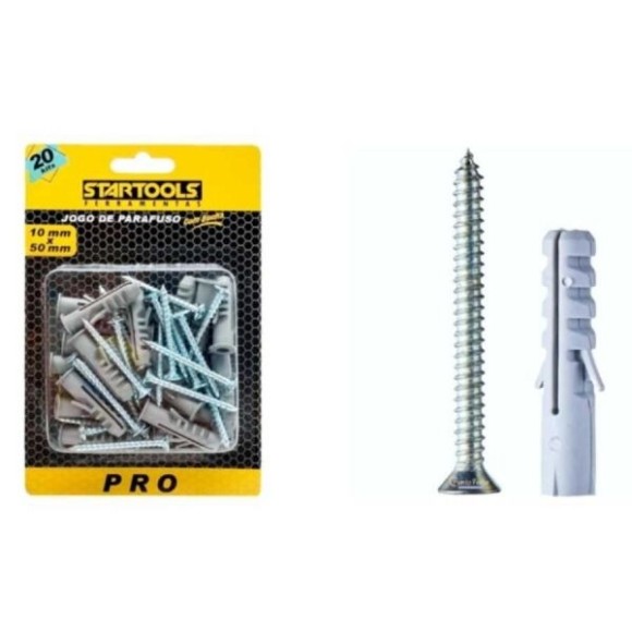 PARAFUSO C/ BUCHAS 6MMX30MM CRTL C/20 KITS UN.