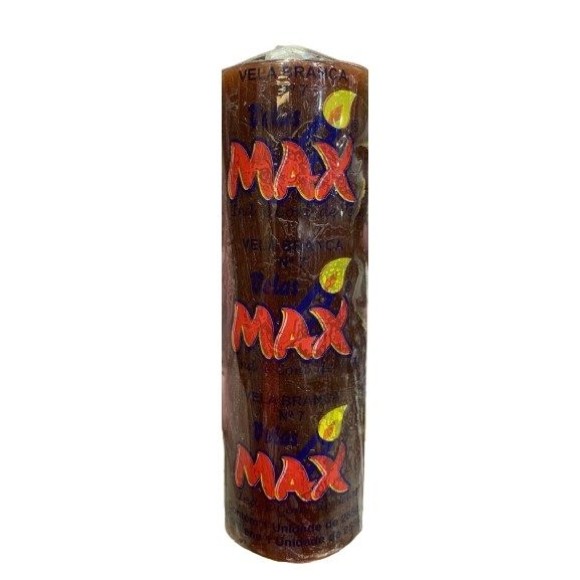 VELA N 7 MARROM 255G UN. VELAS MAX