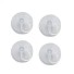 GANCHO VENTOSA 4CM 4PCS UN. ALIANCA COMERCIO VAREJISTA