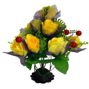 ARRANJO ROSA ARTIFICIAL 30CM CORES SORTIDAS MINI BUQUE UN. TOP IMPORTADORA