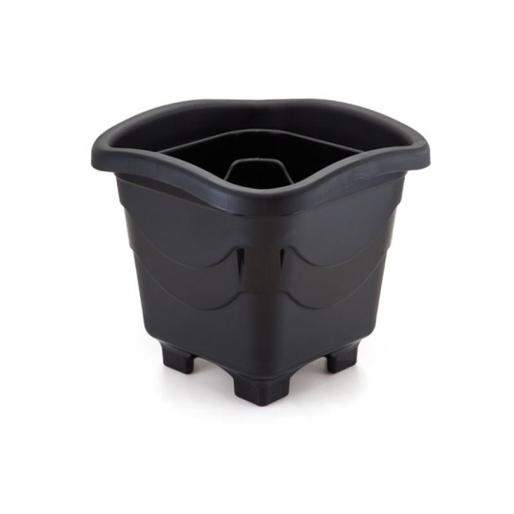 VASO QUADRADO 10L GRANDE PRETO UN.