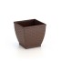 VASO CACHEPO RATTAN PEQ. QUADRADO COR COFFEE UN.