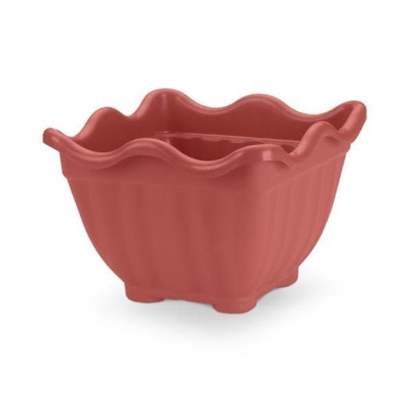 VASO FLOR QUADRADO GRANDE TELHA 6L 30X19,5CM UN. INJEPLASTEC