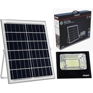 REFLETOR LED SOLAR COM SENSOR DE PRESENÇA 60W 6500K LUZ BRANCA UN. AVANT