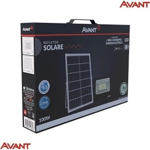 REFLETOR LED SOLARE COM SENSOR DE PRESENÇA 100W 6500K UN. AVANT