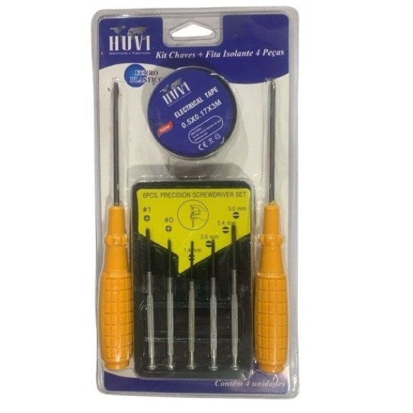 CHAVES FENDA2 PCS + CHAVE PHILIPS + FITA ISOLANTE UN.