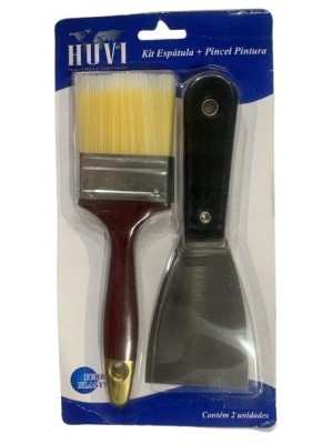 PINCEL E ESPATULA KIT FERRAMENTA 2PCS UN.