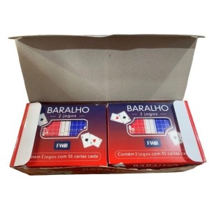 BARALHO COMPLETO CX C/6 JOGOS DE PAPEL 5,6X8,6CM