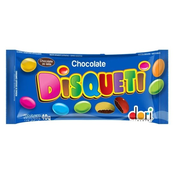 DISQUETI CHOCOLATE CONFEITADO 40G UN.
