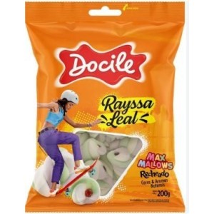 MARSHMALLOW TWIST RECHEADO BAUNILHA COM MORANGO RAYSSA 200G UN. DOCILE
