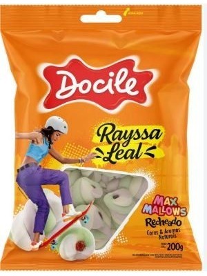 MARSHMALLOW TWIST RECHEADO BAUNILHA COM MORANGO RAYSSA 200G UN. DOCILE