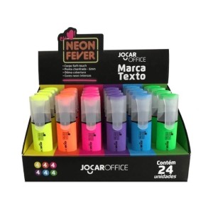 MARCA TEXTO NEON FEVER CX C/24 CORES SORTIDAS UNITARIO