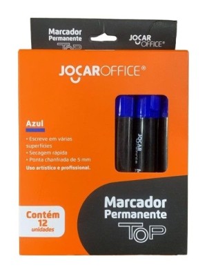 MARCADOR PERMANENTE TOP AZUL DISPLAY C/12PCS UN.