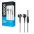 FONE DE OUVIDO HIT PRETO EARBUDS C/FIO E MICROFONE LETRON UN.