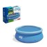 PISCINA COM BORDA INFLAVEL 2490L E VALVULA DE DRENAGEM SUMMER FUN UN.