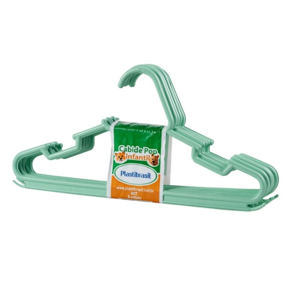 CABIDE INFANTIL COLOR KIT C/5 PÇS