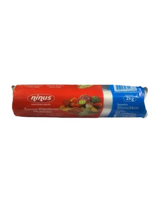ROLO DE SACO PLASTICO MULTIUSO 2KG 20X34CM C/50 PCS UN.