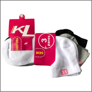 MEIA FEMININA S/COSTURA C/3 PARES 34/39 UN.