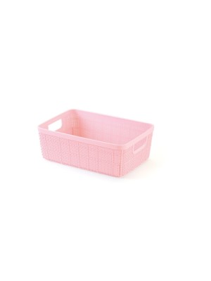 CESTO ORG RATTAN ROSA 900ML 15X11X7CM UN.