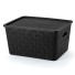 CESTO PRATICO RATTAN 29LTS PRETO UN.