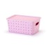 CESTO PRATICO RATTAN 7LTS ROSA UN.